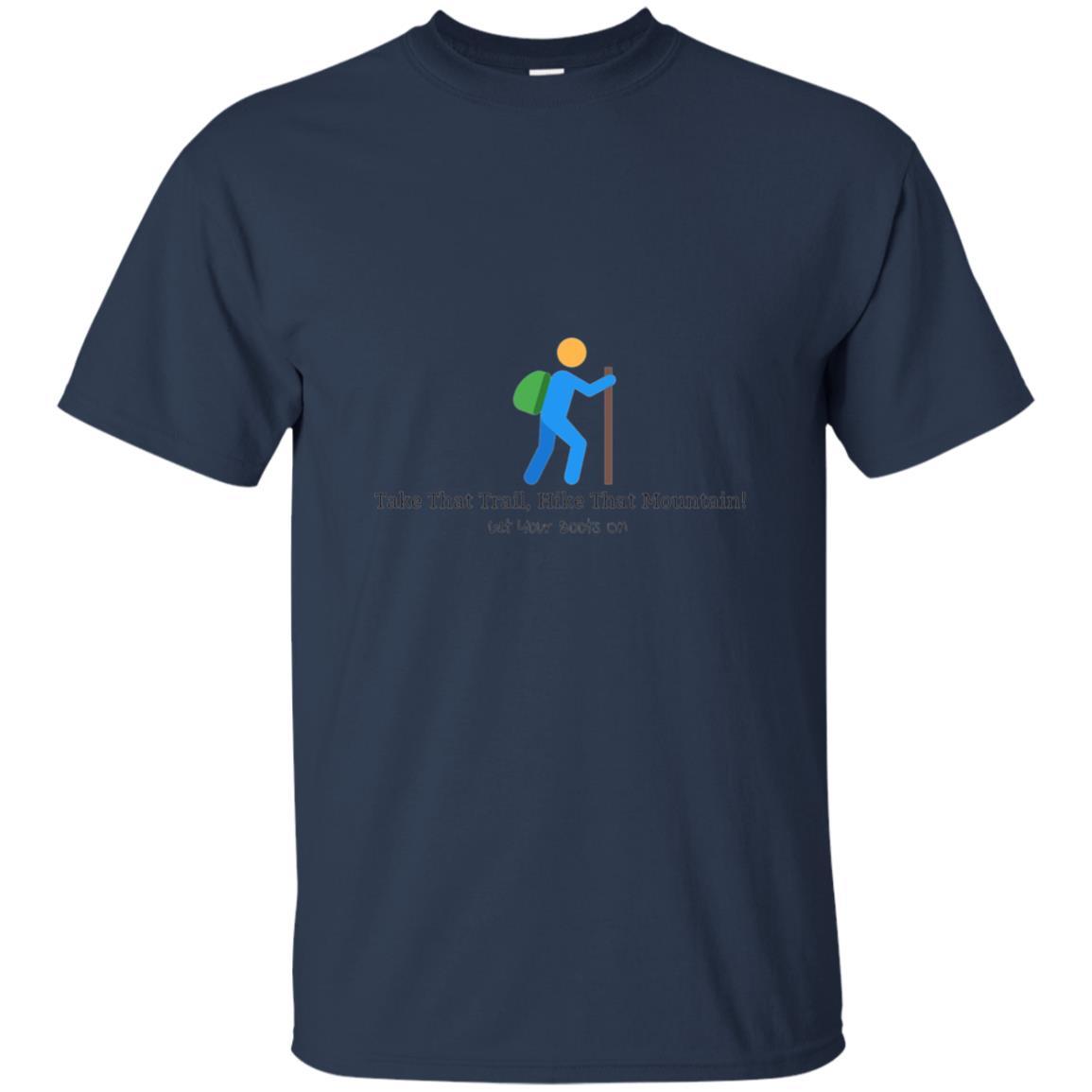 Hiking Lovers T-shirt Get Your Boots On Navy