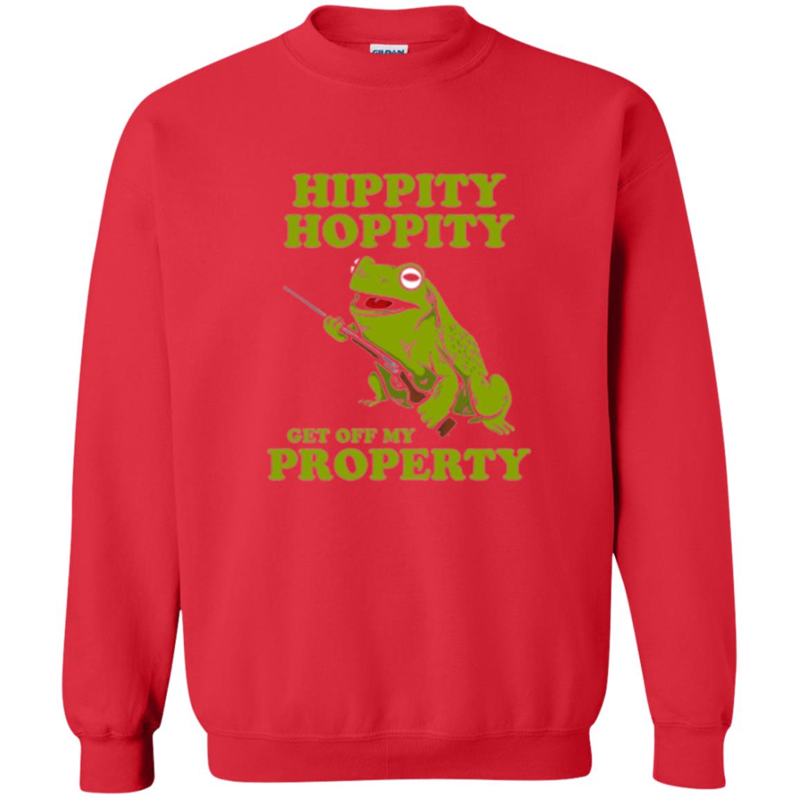 Frog Lover T-shirt Hippity Hoppity Get Off My Property Red