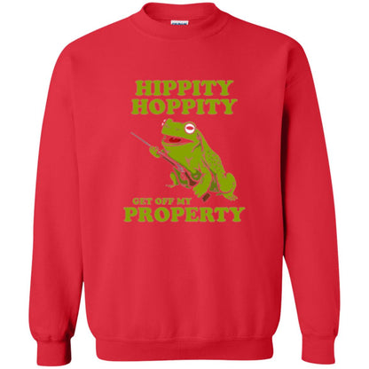 Frog Lover T-shirt Hippity Hoppity Get Off My Property Red