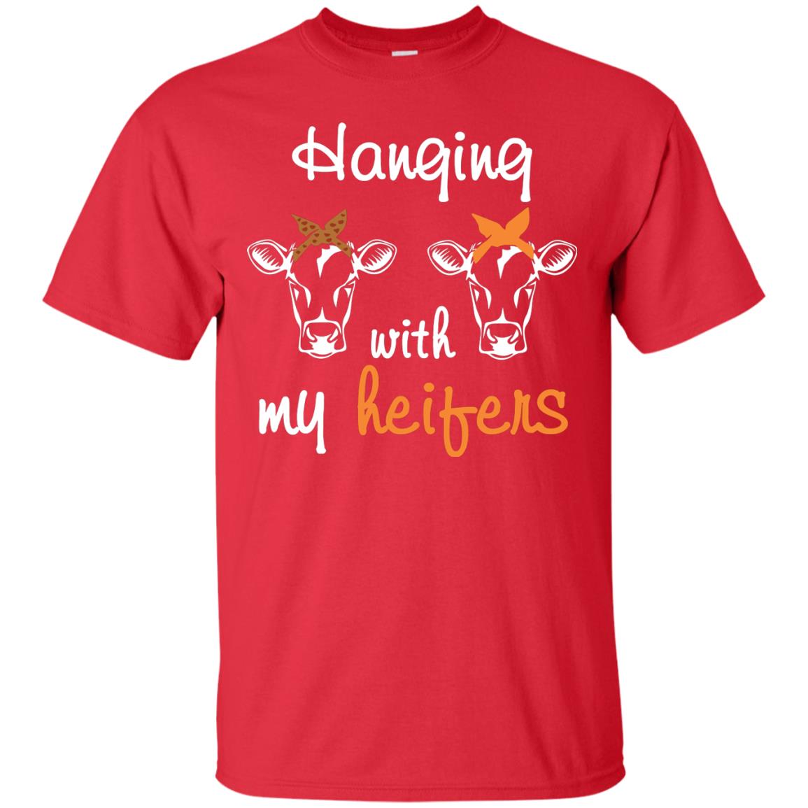 Heifers Lover Shirt Hanging With My Heifers Red