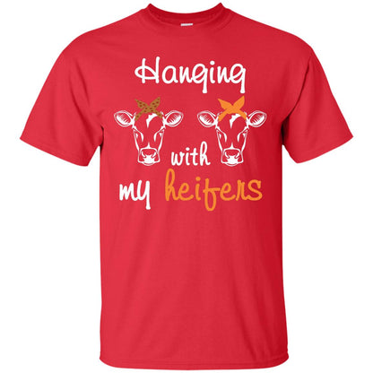 Heifers Lover Shirt Hanging With My Heifers Red