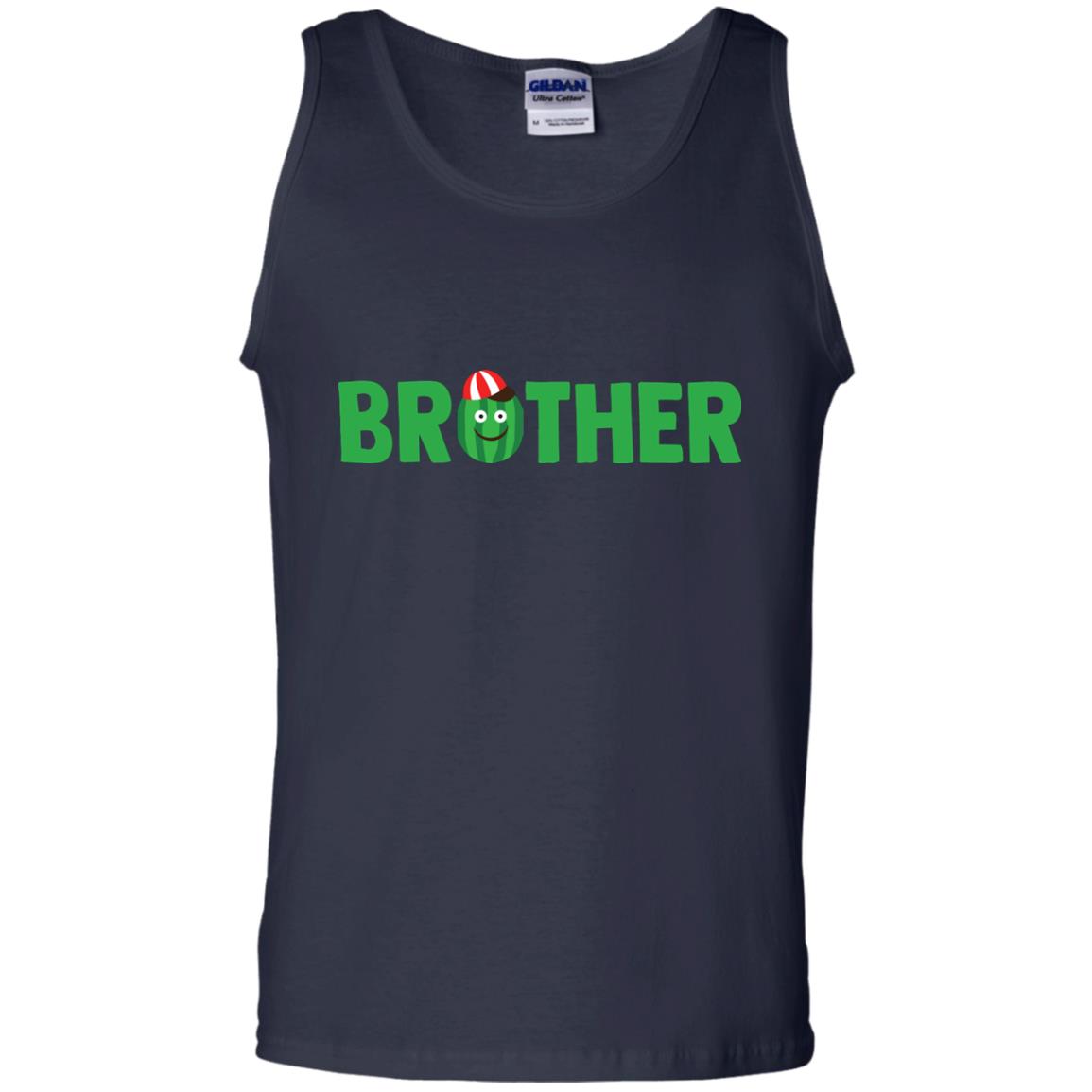 Brother Watermelon Funny Summer Melon Fruit Shirt For Brother Navy
