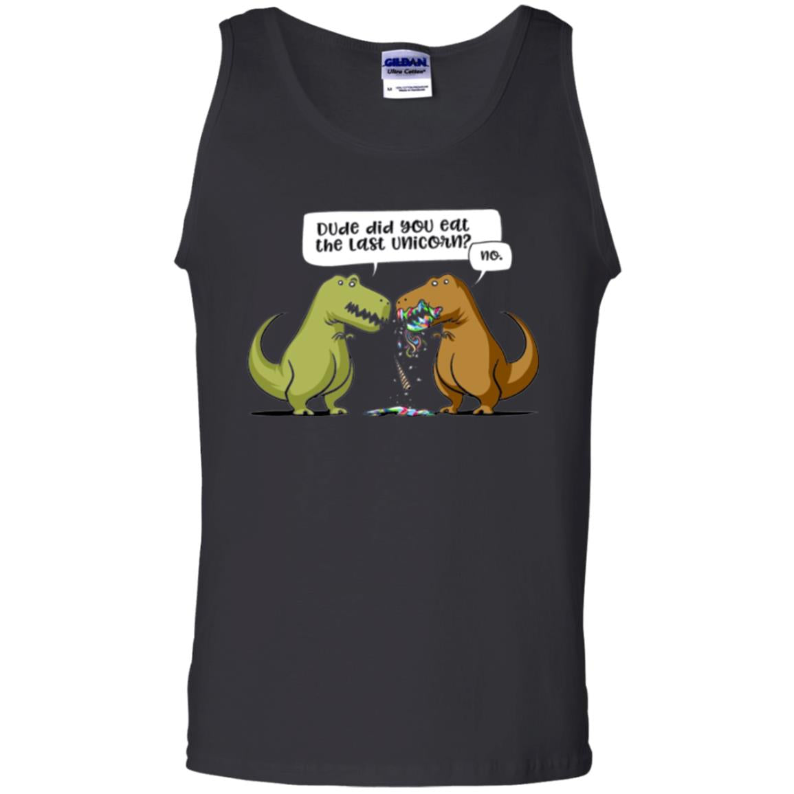 Dinosaur T-shirt Dude Did You Eat The Last Unicorn Black