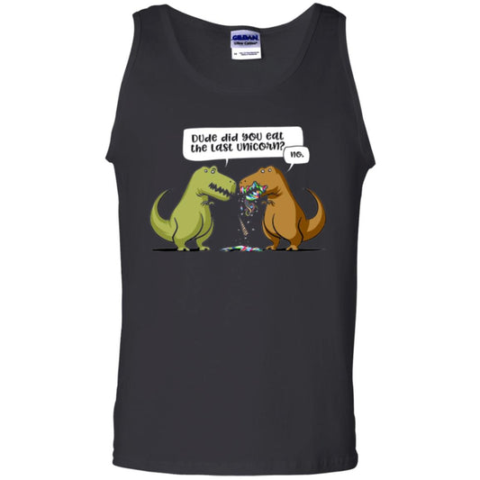 Dinosaur T-shirt Dude Did You Eat The Last Unicorn Black