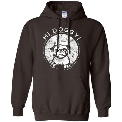 Dog Lovers T-shirt Hi Doggy Dark Chocolate
