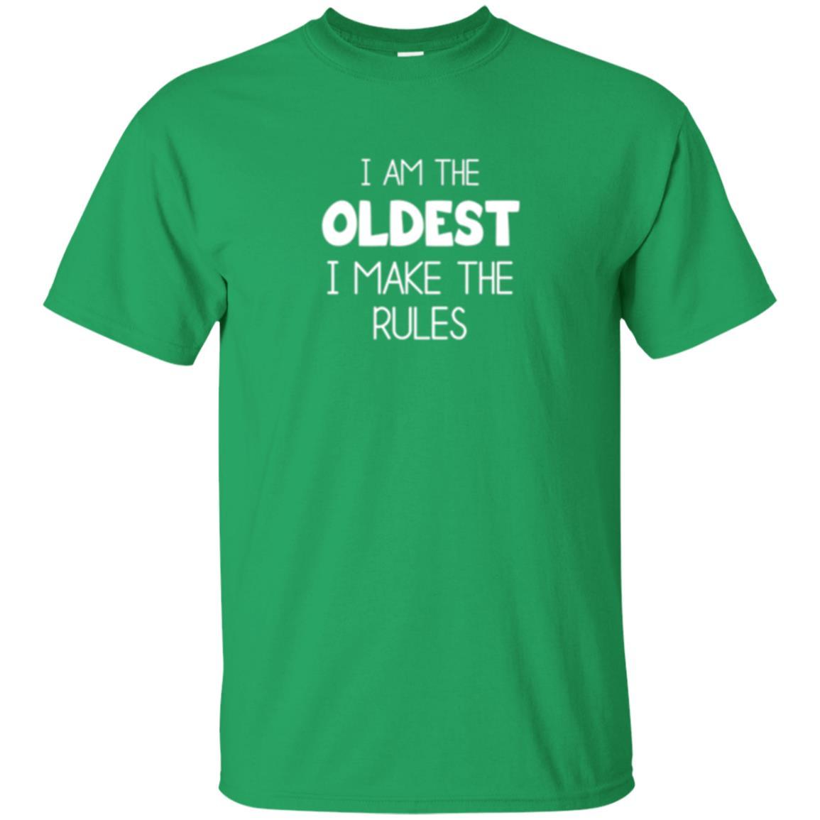 Family T-shirt I'm The Oldest I Make The Rules Irish Green
