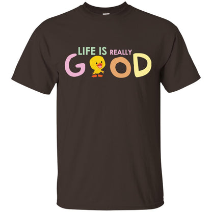 Life Is Really Good With My Cute Duck T-shirt Dark Chocolate