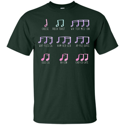 Music Is Like Food Funny Music Note Shirt Forest