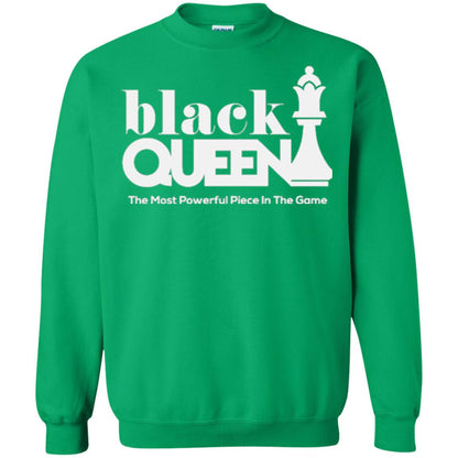 Black Queen The Most Powerful Piece In The Game Proud Black Woman T-shirt Irish Green