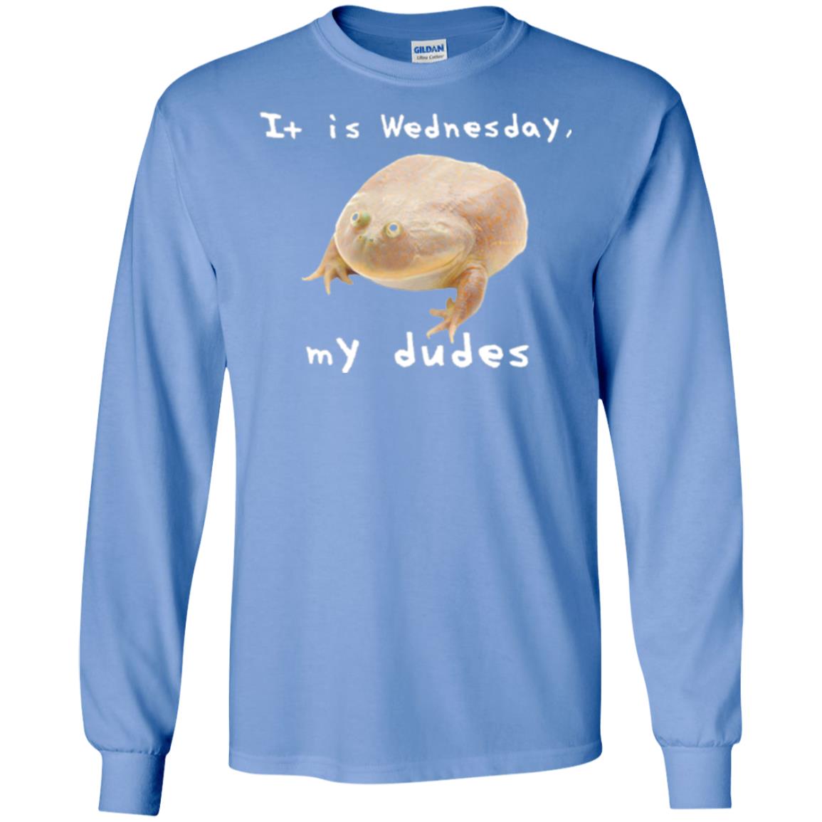 Funny Frog T-shirt It Is Wednesday My Dudes Carolina Blue