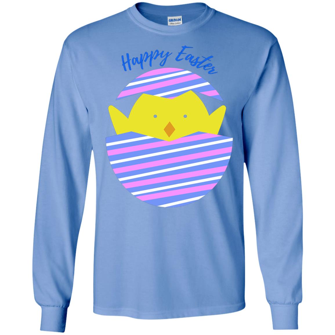 Easter Shirt Happy Easter Carolina Blue
