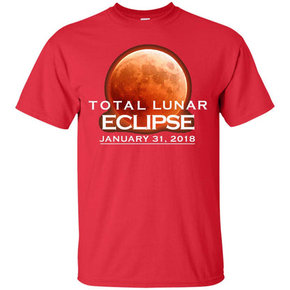 Lunar Eclipse T-shirt January 31, 2018 Graphic T-shirt Red