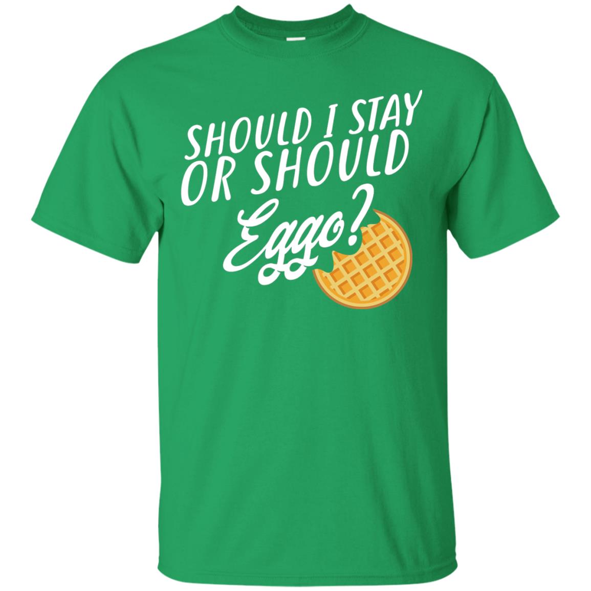 Should I Stay Or Should Eggo Funny Waffle Lover T-shirt Irish Green