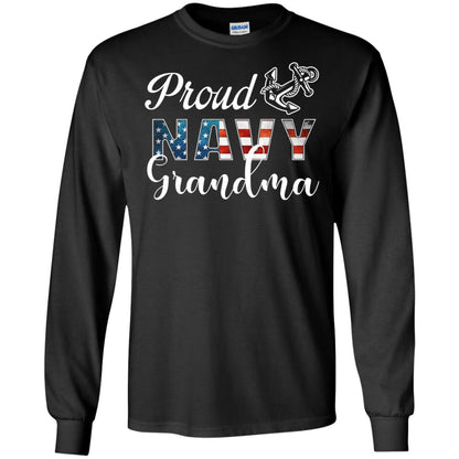 Proud Navy Grandma Military Mama Shirt Black