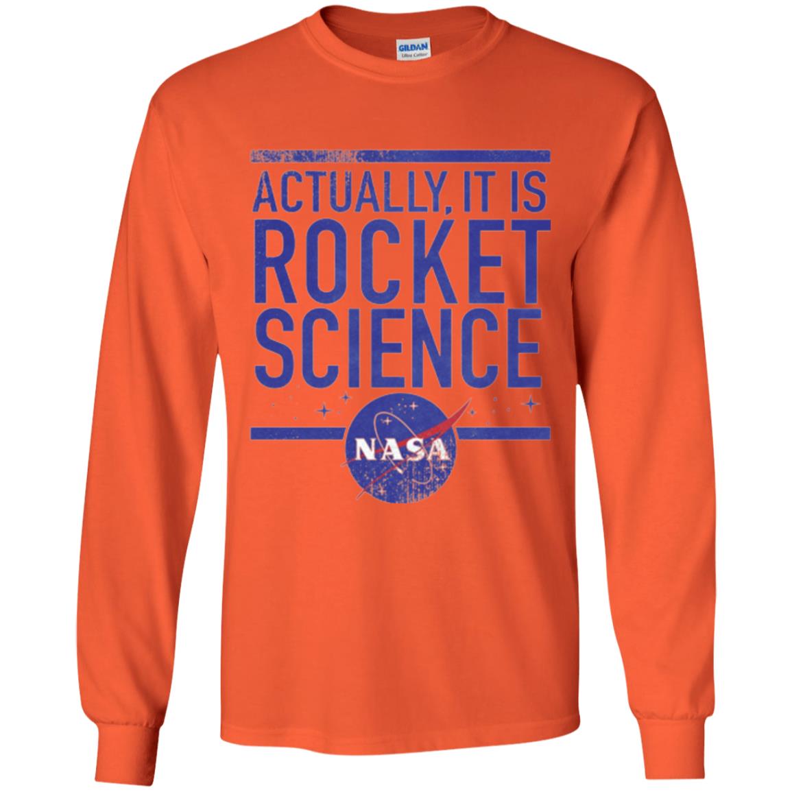Science T-shirt Actually It Is Rocket Science Graphic Orange