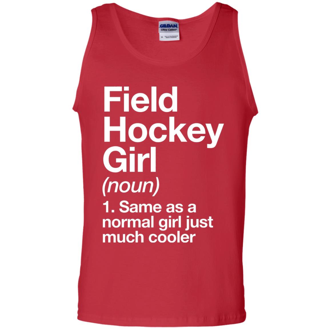 Field Hockey Girl Definition Hockey Lover T-shirt Red