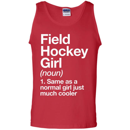 Field Hockey Girl Definition Hockey Lover T-shirt Red