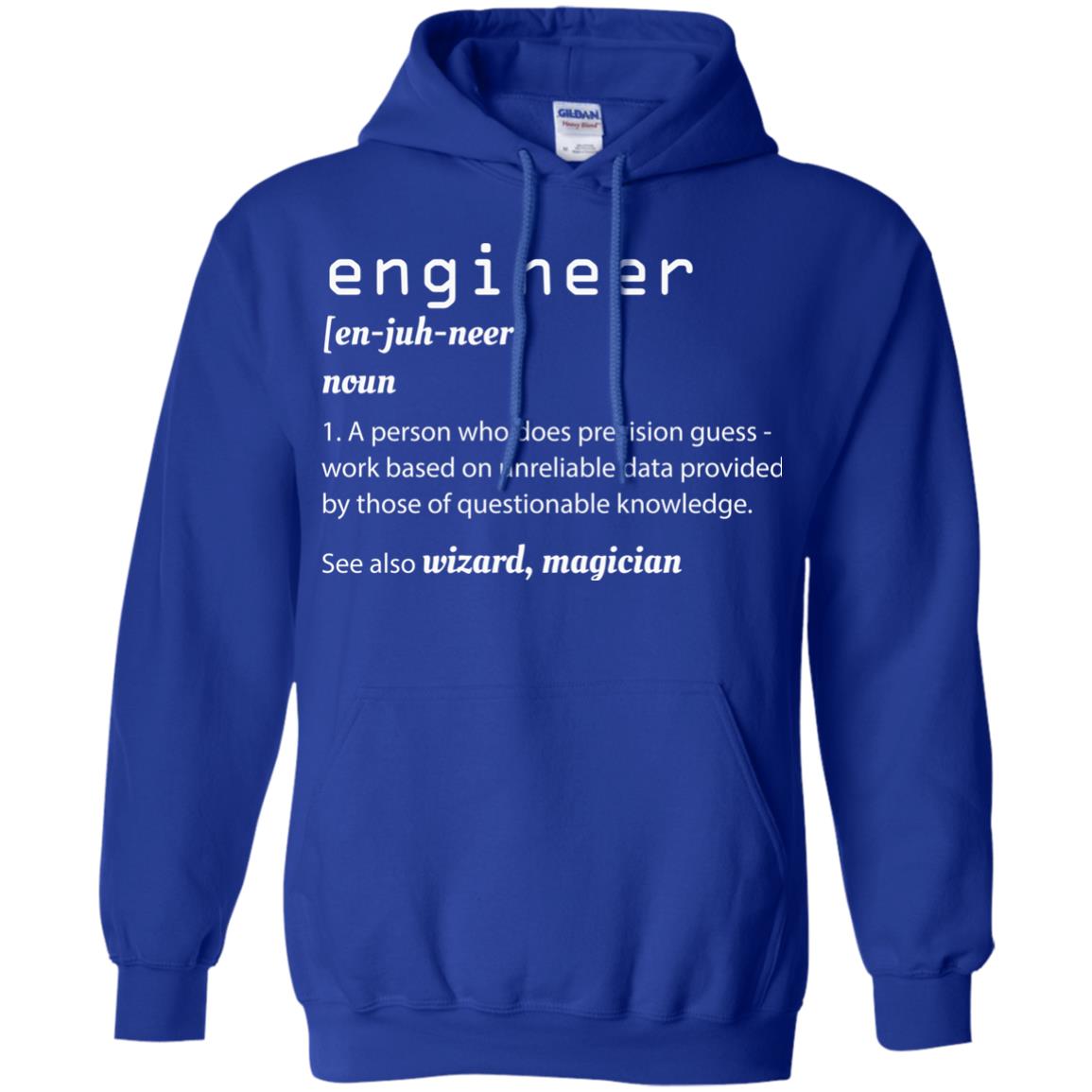 A Person Who Does Precision Guess Work Based On Engineer T-shirt Royal