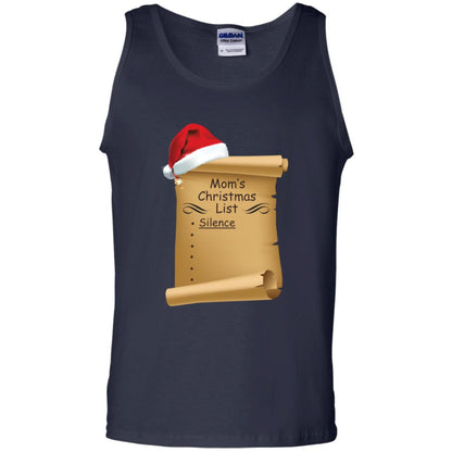 Mom's Christmas List Is Just Silence Funny Mommy Gift Shirt Navy