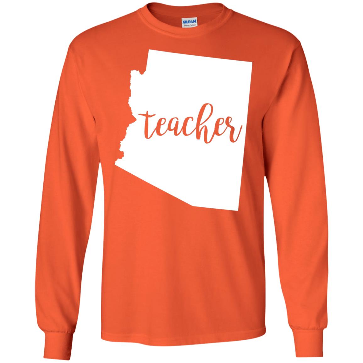 Arizona Teacher Home State Back To School Shirt Orange
