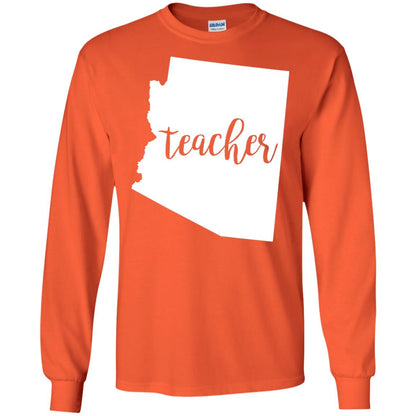 Arizona Teacher Home State Back To School Shirt Orange