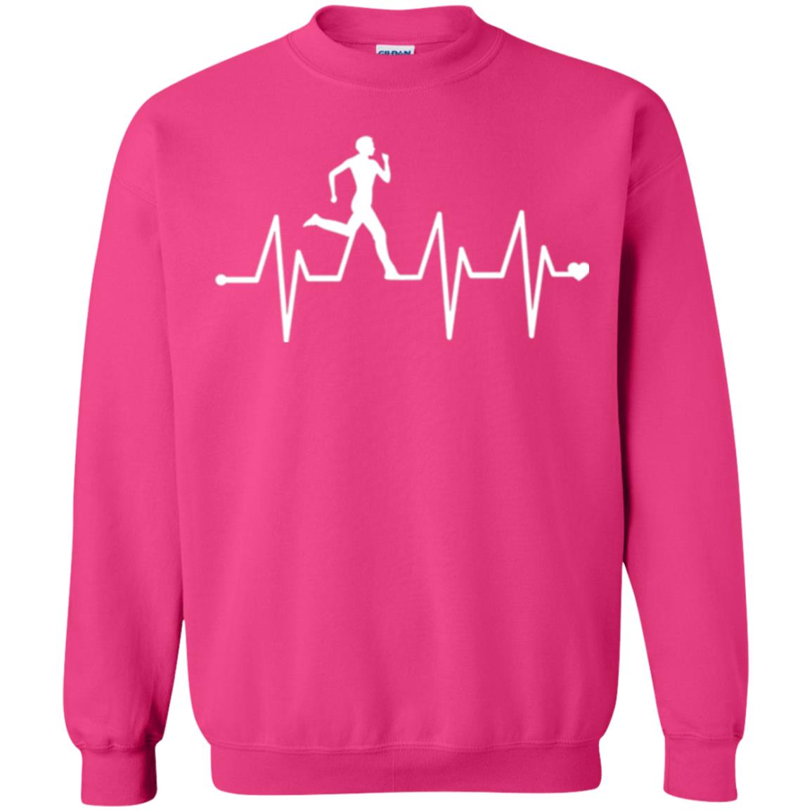 Running T-shirt Athletics Heartbeat Pulse Heliconia