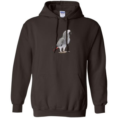 Funny African Grey Parrot Bird T-shirt Dark Chocolate