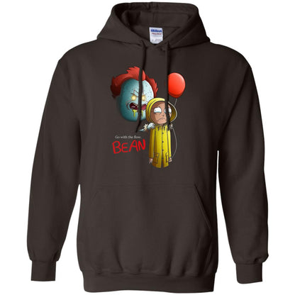 Go With The Flow It And Bean Horror Movie Shirt Dark Chocolate