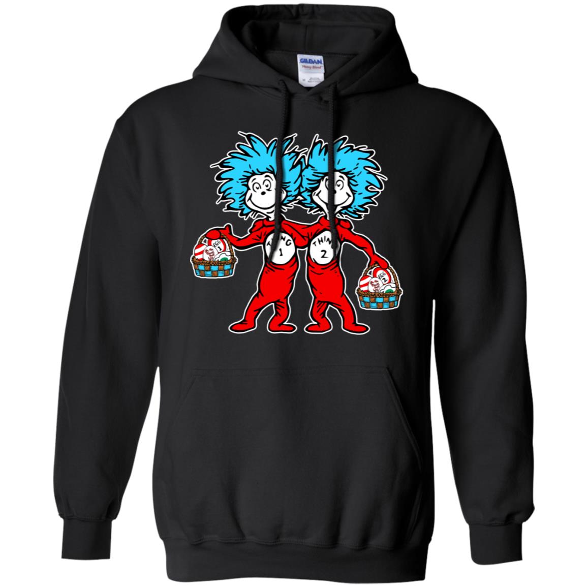 Dr. Seuss Thing 1 Thing 2 Easter Egg T-shirt Black