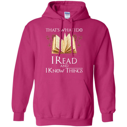 Book Lovers Nerds T-shirt That_s What I Do I Read And I Know Things Heliconia