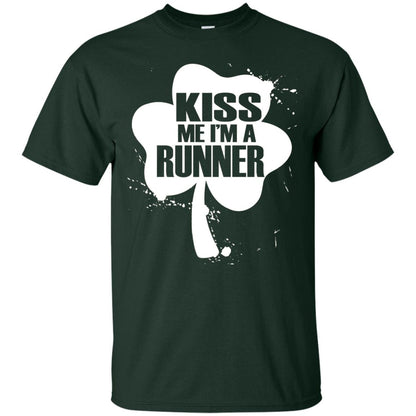 Kiss Me I_m Runner St. Patrick_s Day T-shirt Forest