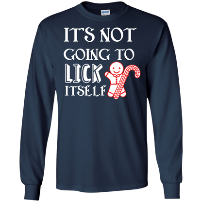 Christmas T-Shirt It's Not Going To Lick Itself Navy