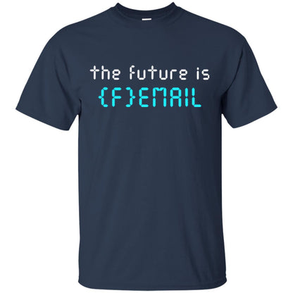 Woman's Right T-shirt The Future Is Femail Navy