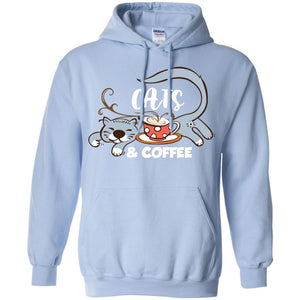 A Good Day Start With Cat And Coffee Cat Lover T-shirtG185 Gildan Pullover Hoodie 8 oz.