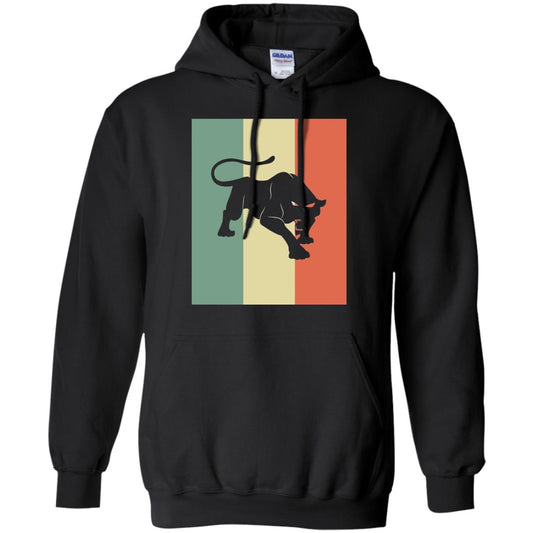 Black Panther Silhouette Gift Shirt Retro Vintage Classic Tee Black