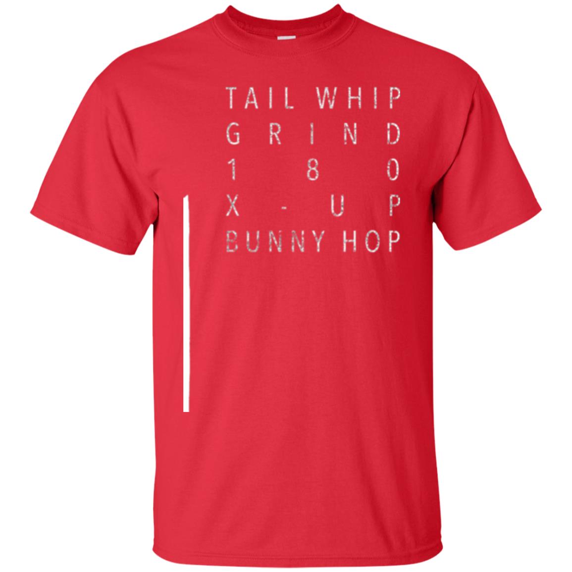 Scooter Tricks T-shirt Tail Whip Grind 180 X-up Bunny Hop Red