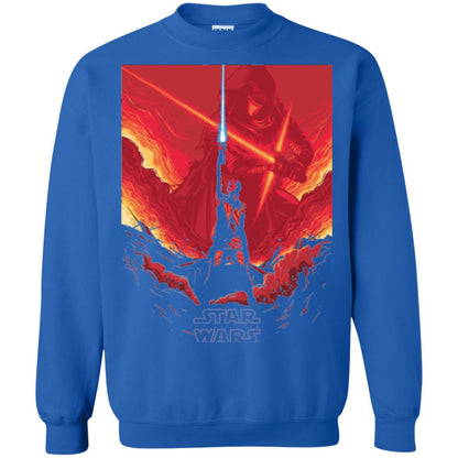 Film T-shirt Star Wars Last Jedi Rey Saber Reach Red Poster Royal