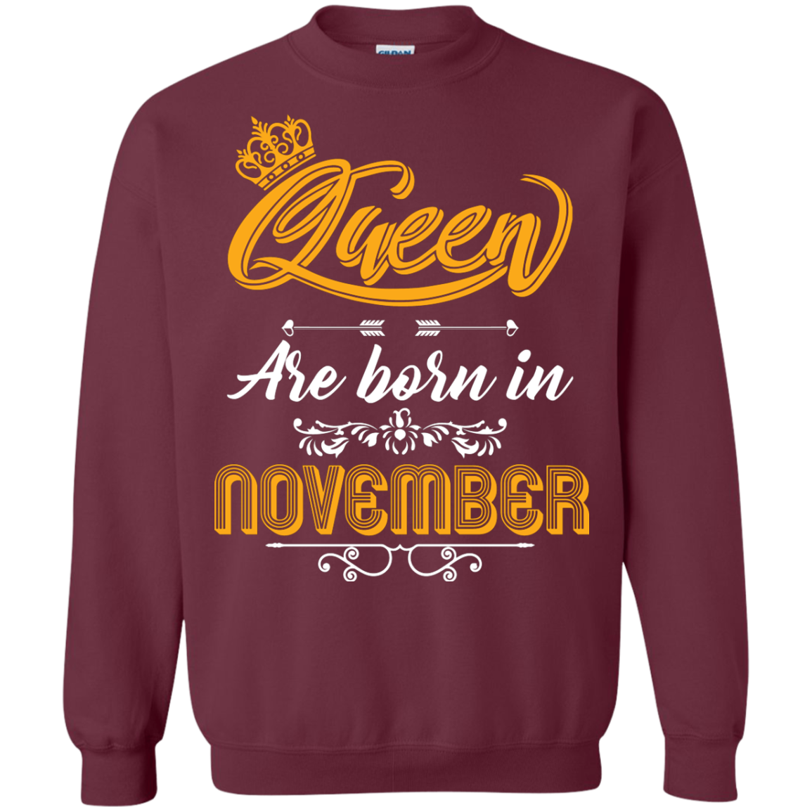 Brithday T-Shirt Queen Are Born In November Maroon