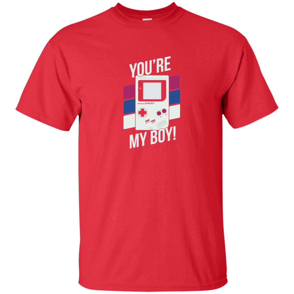 You_re My Boy Stripe Graphic Game Shirt For Boy Red