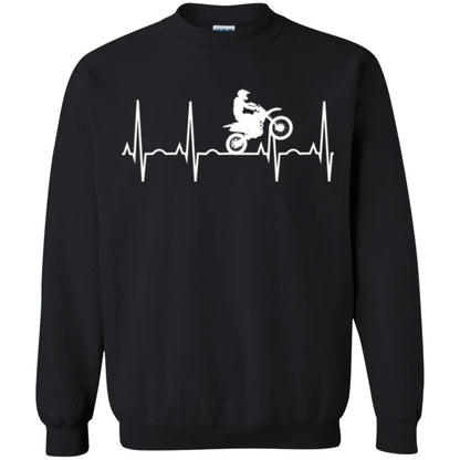 Dirt Bike Rider T-shirt Dirt Bike Heartbeat T-shirt Black