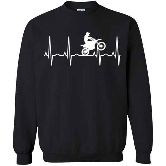 Dirt Bike Rider T-shirt Dirt Bike Heartbeat T-shirt Black