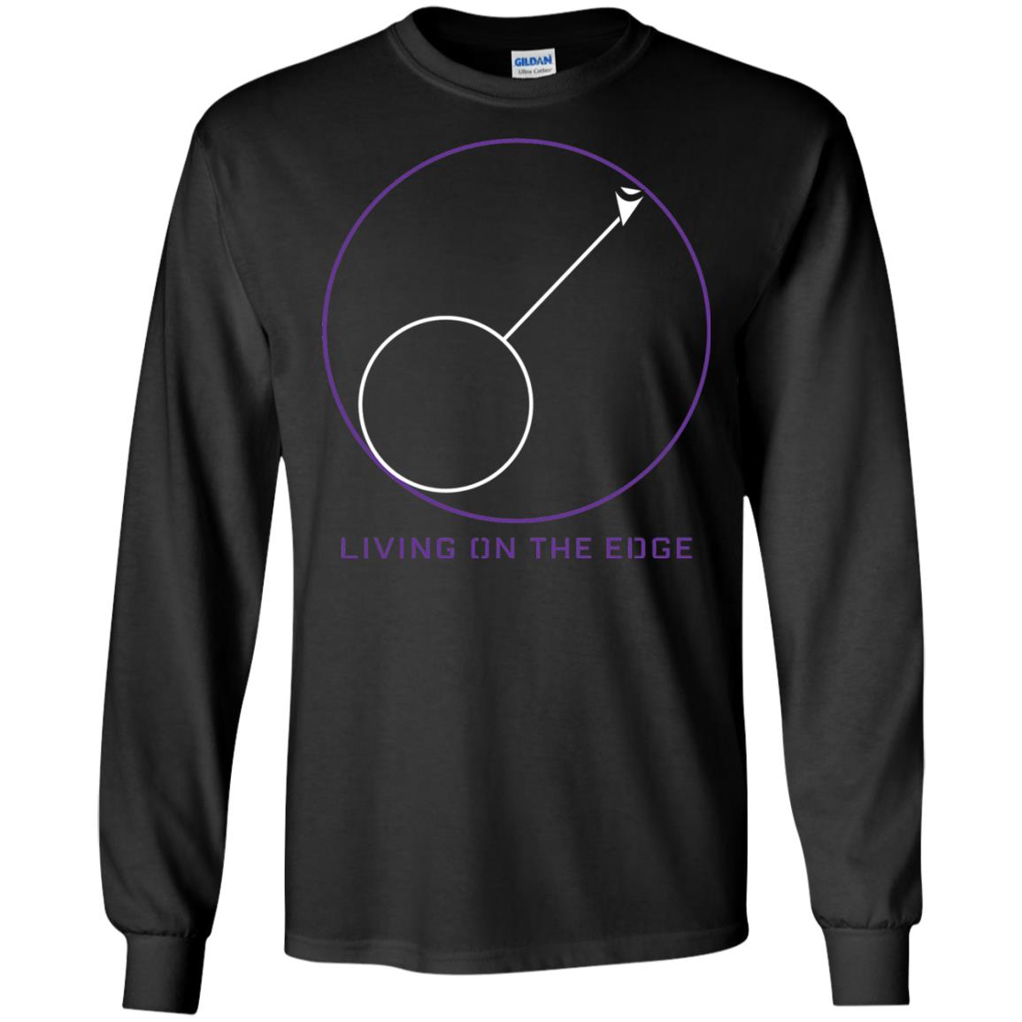 Gamer T-shirt Living On The Edge Run From The Storm Black