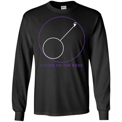 Gamer T-shirt Living On The Edge Run From The Storm Black