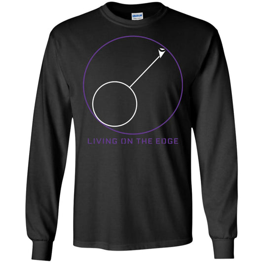 Gamer T-shirt Living On The Edge Run From The Storm Black