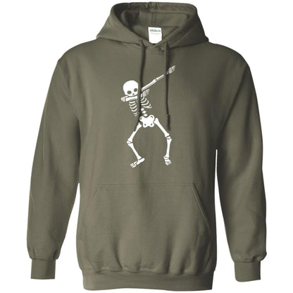 Dabbing Skeleton T Shirt Military Green