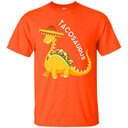 Tacosaurus Tacos Dinosaurus Cinco De Mayo Mexican T-shirt Orange
