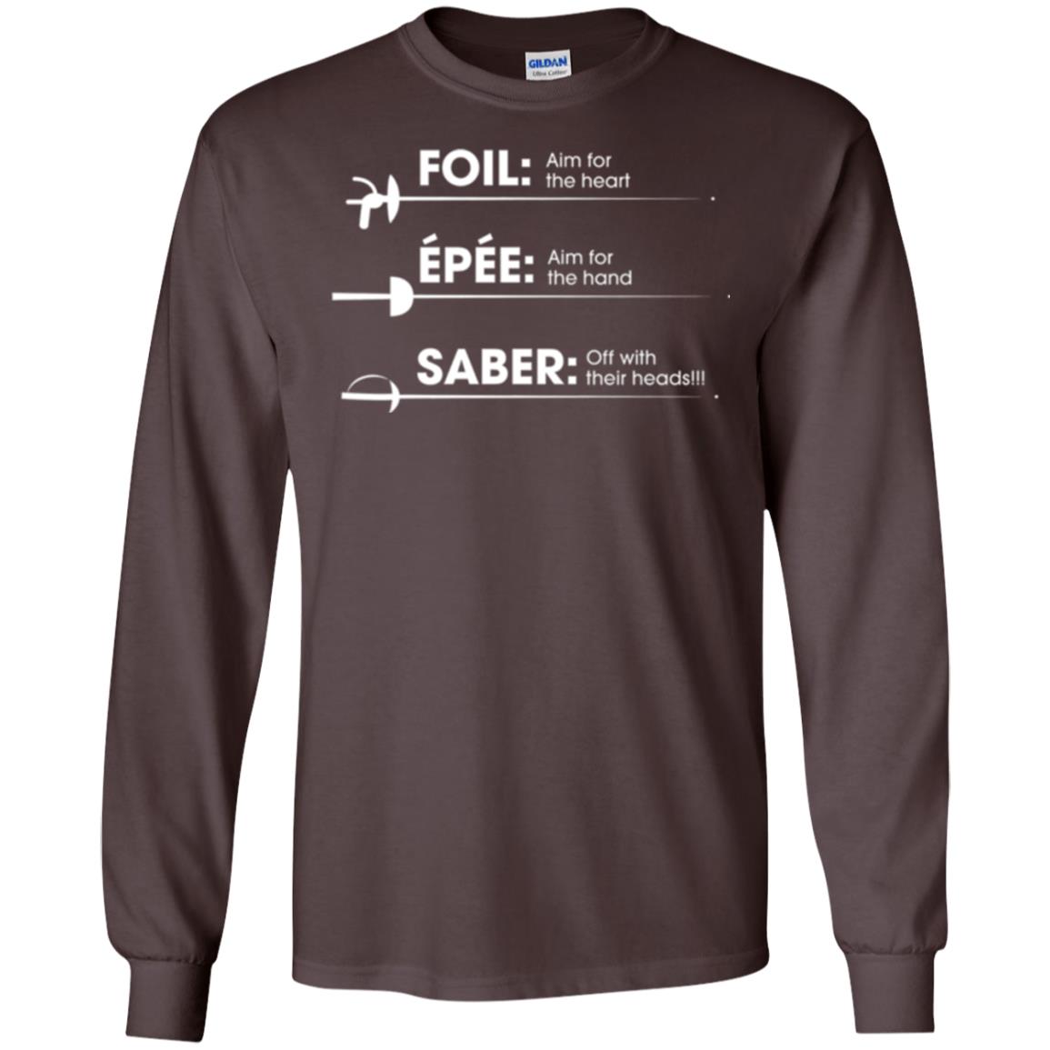 Fencing T-shirt Foil Saber Definition Dark Chocolate