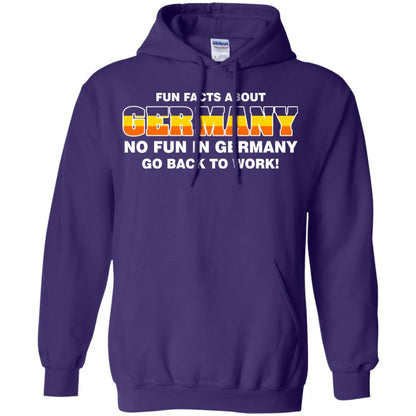 Fun Facts About Germany No Fun In Germany Go Back To Work Shirt Purple