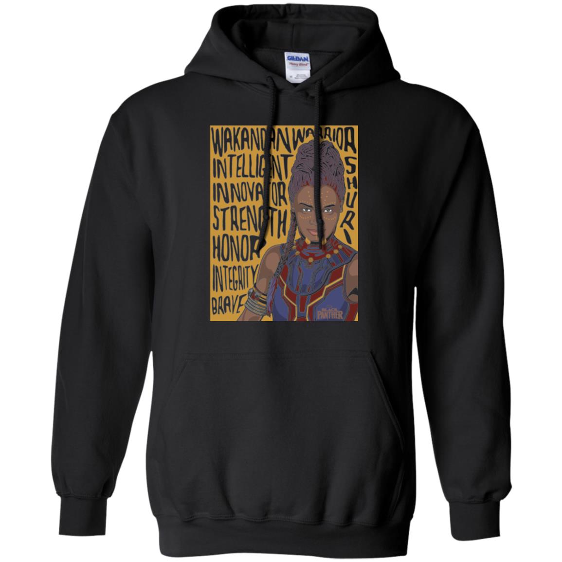 Black Panther Movie Shuri Word Art T-shirt Black