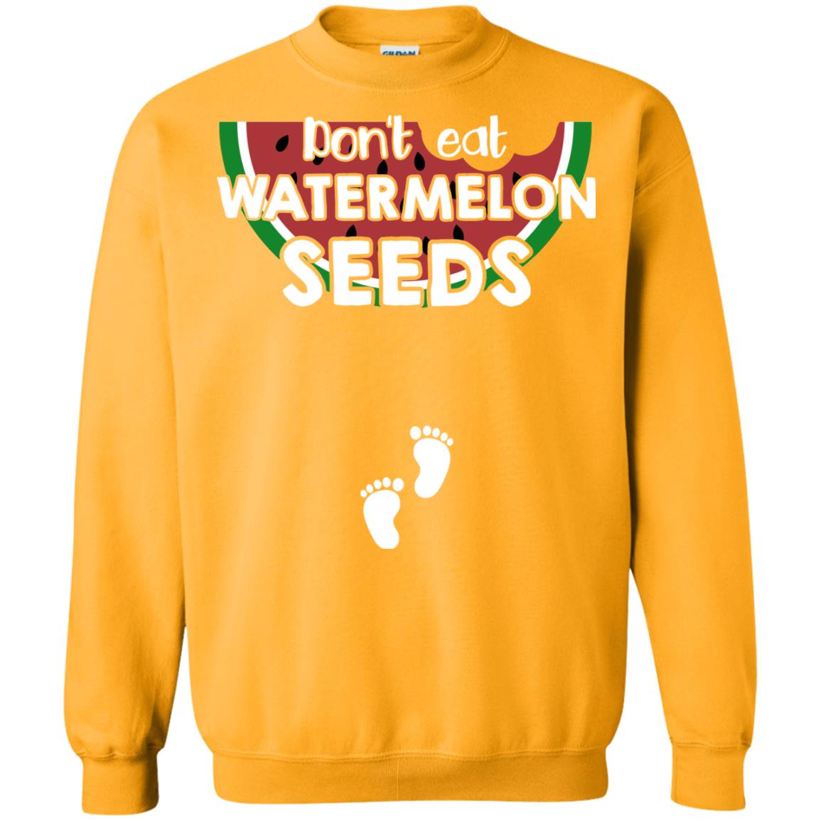 Don_t Eat Watermelon Seeds Pregnancy Announcement Shirt Gold